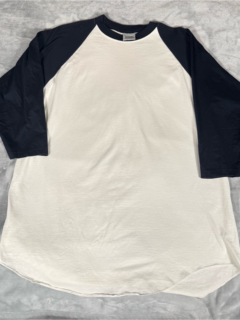 Vintage Stanley Desantis Raglan Sleeve Blank T Shirt Mens XL Tall Fit USA Made